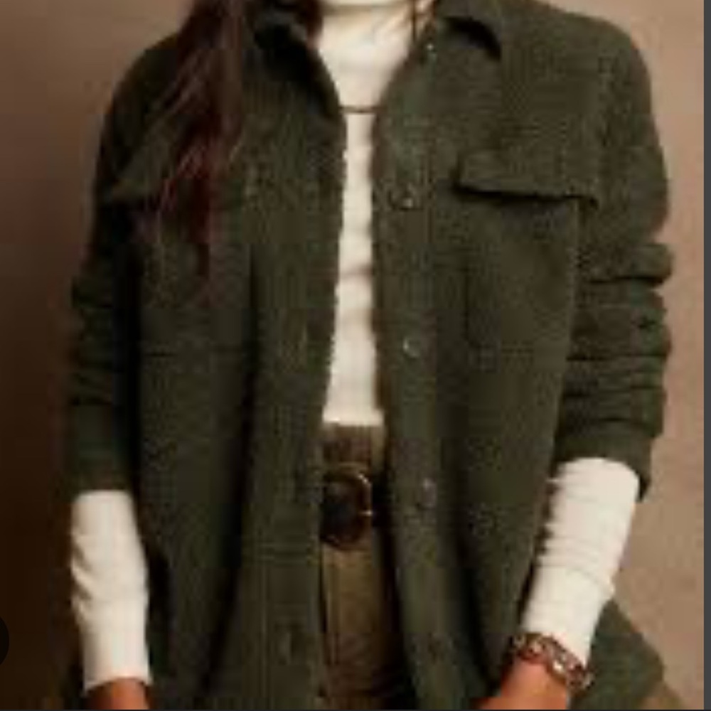 Banana Republic Sherpa Shacket/ Shirt Jacket
